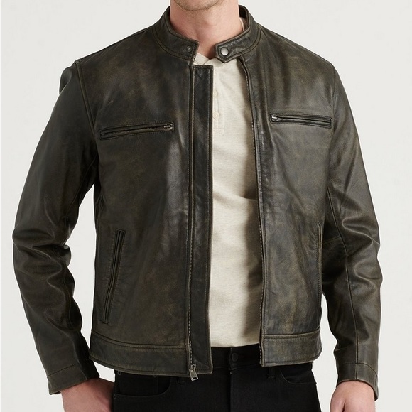 Men's 🍀 Lucky Brand Bonneville Leather Jacket